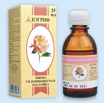 Пиона настойка, флакон 25мл