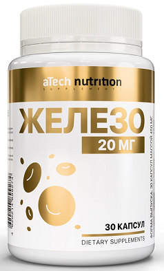 Atech Nutrition (Атех Нутришн) Железо, капсулы 30шт БАД