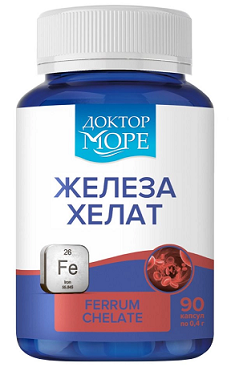 Доктор море Железа хелат, капсулы 90шт БАД