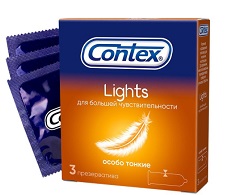 Купить contex (контекс) презервативы lights особо тонкие 3шт в Городце