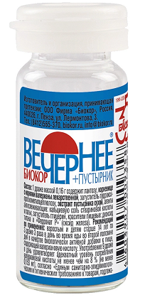Вечернее+пустырник Биокор, драже массой  0,16г  50шт БАД