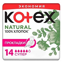 Kotex Natural (Котекс) прокладки супер 14шт