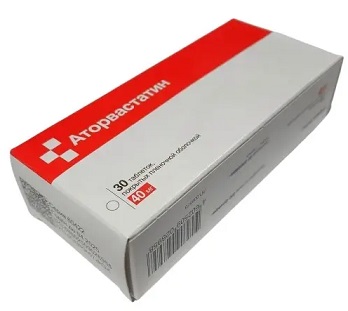 Аторвастатин, таблетки, покрытые пленочной оболочкой 40мг, 30 шт