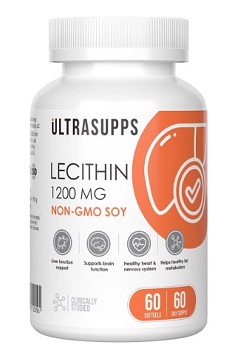 UltraSupps (Ультрасаппс) Лецетин 1200мг, капсулы массой 1850мг, 60 шт БАД