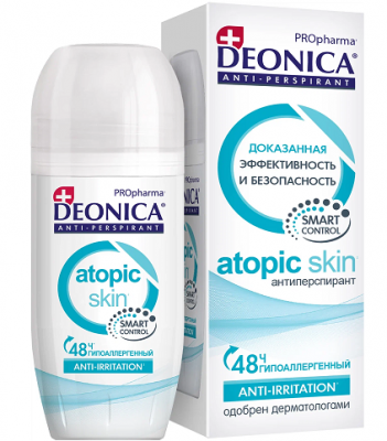 Купить deonica (деоника) дезодорант антиперспирант atopic skin, 50 мл в Городце