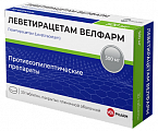 Купить леветирацетам велфарм, таблетки покрытые пленочной оболочкой 500 мг, 30 шт в Городце