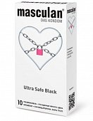 Купить masculan (маскулан) презервативы утолщенные черного цвета black ultra safe 10шт в Городце