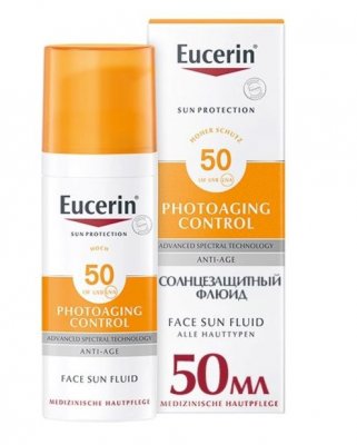 Купить eucerin photoaging control (эуцерин) флюид для лица солнцезащитный 50 мл spf50+ в Городце