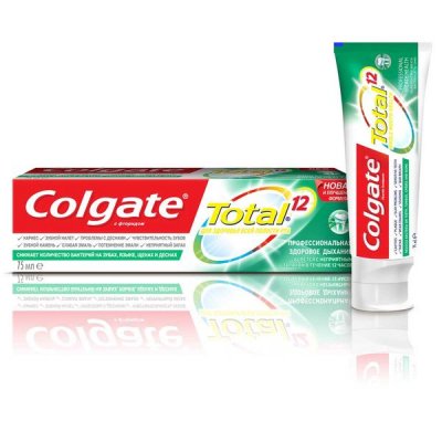 Купить колгейт (colgate) зубная паста total 12 pro-здоровое дыхание, 75 мл (колгейт палмолив, мексика) в Городце