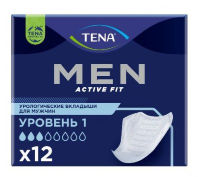 Купить tena (тена) прокладки, men active fit уровень 1, 12 шт в Городце