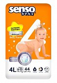 Купить senso baby simple (сенсо бейби) подгузники-трусики для детей, размер 4l (9-14кг), 44 шт в Городце