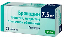 Купить бравадин, таблетки, покрытые пленочной оболочкой 7,5мг, 28 шт в Городце