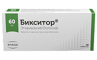 Купить бикситор, таблетки, покрытые пленочной оболочкой 60мг, 30шт в Городце