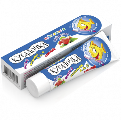 Купить кусалочка зубная паста для детей 3-8лет клубника 50мл в Городце