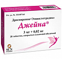 Купить джейна, таблетки, покрытые пленочной оболочкой 3мг+0,02мг, 28 шт в Городце