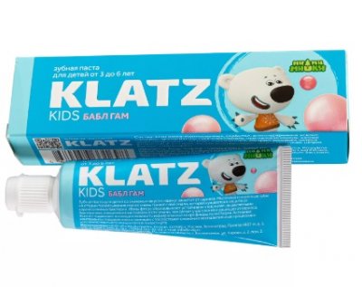 Купить klatz (клатц) зубная паста мимимишки для детей 3-6лет бабл гам, 40мл в Городце