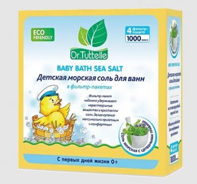 Купить dr.tuttelle (доктор туттелле) соль для ванны морская детская с целебными травами, 1000г в Городце