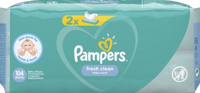Купить pampers baby fresh clean (памперс) салфетки влажные, 52шт (в комплекте 2 упаковки) в Городце