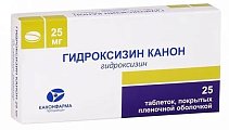 Купить гидроксизин-канон, таблетки, покрытые пленочной оболочкой 25мг, 25шт в Городце