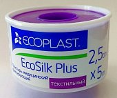 Купить ecoplast ecosilk plus медицинский фиксирующий текстильный 2,5см х 5м в Городце