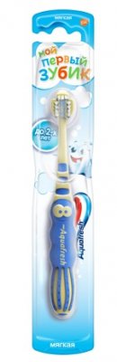 Купить аквафреш (aquafresh) зубная щетка aquafresh мой первый зубик для детей от 0-2 лет, 1 шт в Городце