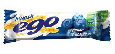 Купить мюсли ego (эго) батончик черника с витаминами в йогуртовой глазури, 25г бад в Городце