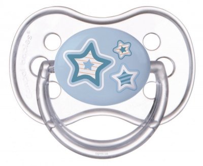 Купить canpol (канпол) пустышка круглая силиконовая 6-18 месяцев newborn baby голубая 1 шт в Городце