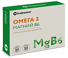 Купить биафишенол омега3 магний в6, капсулы массой 0,35г 30шт+капсулы массой 0,6г 30шт бад в Городце