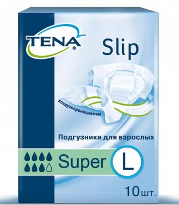 Купить tena slip super (тена) подгузники  размер l, 10 шт в Городце