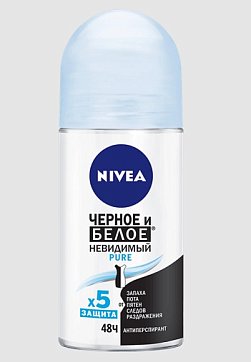 Nivea (Нивея) дезодорант шариковый Невидимая защита Пюр, 50мл