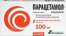 Купить парацетамол-альтфарм, суппозитории ректальные 100мг, 10 шт в Городце