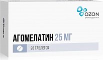 Купить агомелатин, таблетки, покрытые пленочной оболочкой 25мг, 98 шт в Городце