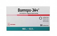 Купить валтеро-эйч, таблетки покрытые пленочной оболочкой 160 мг+ 12,5 мг, 30 шт в Городце