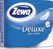 Купить зева (zewa) делюкс бумамага туалетная 3-х слойная белая, рулон 4шт в Городце