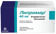 Купить липримар, таблетки покрытые пленочной оболочкой 40 мг, 100 шт в Городце