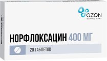 Купить норфлоксацин, таблетки, покрытые пленочной оболочкой 400мг, 20 шт в Городце