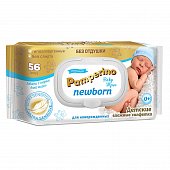 Купить pamperino (памперино) салфетки влажные детские newborn без отдушки, 56 шт в Городце
