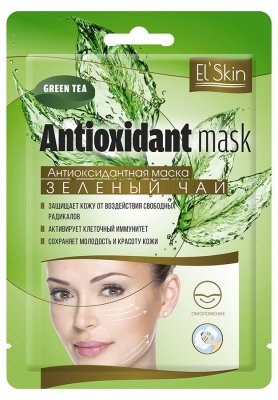 Купить el'skin (элскин) маска тканевая антиоксидантная зеленый чай, 15г в Городце