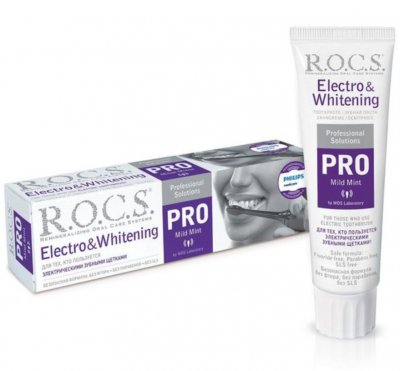 Купить рокс (r.o.c.s) зубная паста pro electro & whitening mild mint, 135г в Городце