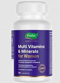 Купить мультивитамины и минералы для женщин эвалар, таблетки покрытые оболочкой, 90шт бад в Городце
