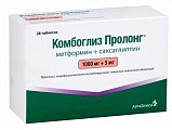 Купить комбоглиз пролонг, таблетки с модифицированным высвобождением, покрытые пленочной оболочкой 1000 мг+5 мг, 28 шт в Городце
