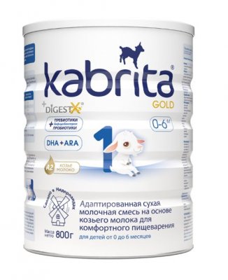 Купить kabrita gold 1 (кабрита) смесь на козьем молоке для детей с рождения, 800г в Городце