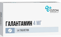 Купить галантамин, таблетки, покрытые пленочной оболочкой 4мг, 14 шт в Городце