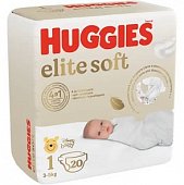 Купить huggies (хаггис) подгузники elitesoft 1, 3-5кг 20 шт в Городце