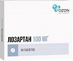 Купить лозартан, таблетки, покрытые пленочной оболочкой 100мг, 90 шт в Городце