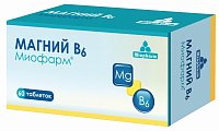 Купить магний в6-миофарм, таблетки 750мг, 60 шт бад в Городце