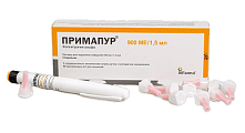 Купить примапур, раствор для подкожного введения 66мкг/1,5мл шприц-ручка 1шт + игла 10шт в Городце