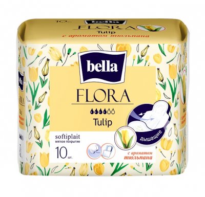 Купить bella (белла) прокладки flora с ароматом тюльпана 10 шт в Городце