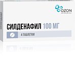 Купить силденафил, таблетки, покрытые пленочной оболочкой 100мг, 4 шт в Городце