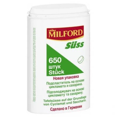 Купить milford (милфорд) заменитель сахара зюсс, таблетки, 650 шт в Городце